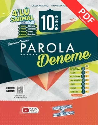 10.Sınıf Sarmal Parola 4'lü Deneme kitap kapağı
