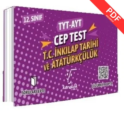 12.Sınıf TYT-AYT T.C İnkılap Tarihi ve Atatürkçülük Cep Test kitap kapağı