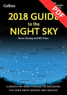 2018 Guide to the Night Sky: A month-by-month guide to exploring the skies above Britain and Ireland kitap kapağı