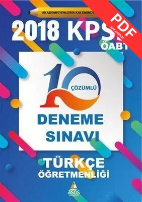 2018 KPSS ÖABT Türkçe Öğretmenliği 10 Çözümlü Deneme Sınavı kitap kapağı