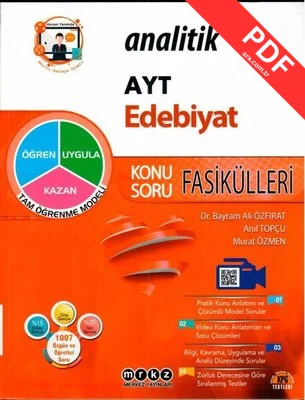 2022 TYT AYT Edebiyat Analitik Konu Soru Fasikülleri kitap kapağı