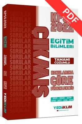 2022 KPSS Eğitim Bilimleri Konularına Göre Tamamı Çözümlü Çıkmış Sorular kitap kapağı