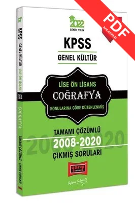 2022 KPSS Genel Kültür Lise Ön Lisans Coğrafya Tamamı Çözümlü Çıkmış Sorular kitap kapağı
