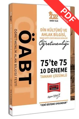 2022 ÖABT Din Kültürü ve Ahlak Bilgisi İmam Hatip Lisesi Meslek Dersleri Öğretmenleri 75'te 75 Tamam kitap kapağı
