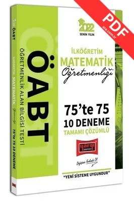 2022 ÖABT İlköğretim Matematik Öğretmenliği 75'te 75 Tamamı Çözümlü 10 Deneme kitap kapağı