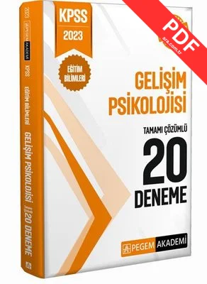 2023 KPSS Eğitim Bilimleri Gelişim Psikolojisi 20 Deneme kitap kapağı