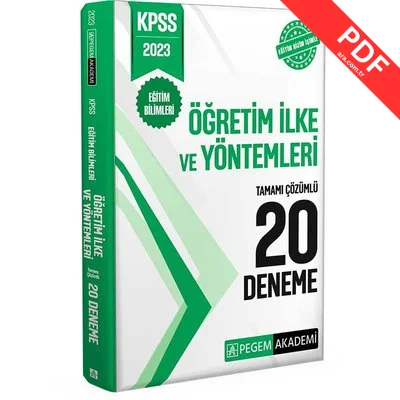 2023 KPSS Eğitim Bilimleri Öğretim İlke ve Yöntemleri 20 Deneme kitap kapağı