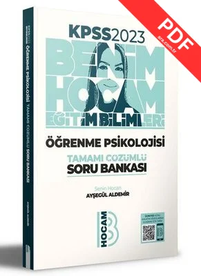 2023 KPSS Eğitim Bilimleri Öğrenme Psikolojisi Tamamı Çözümlü Soru Bankası kitap kapağı
