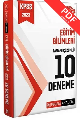 2023 KPSS Eğitim Bilimleri Tamamı Çözümlü 10 Deneme kitap kapağı