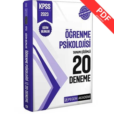 2023 KPSS Eğitim Bilimleri Öğrenme Psikolojisi 20 Deneme kitap kapağı