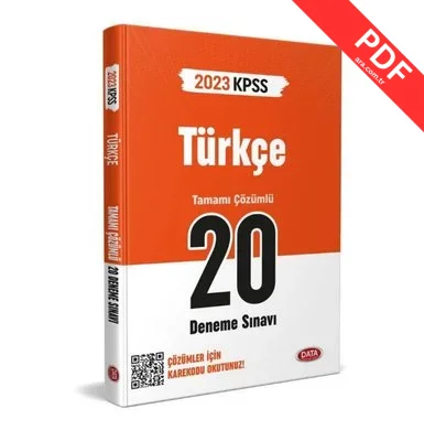 2023 KPSS Türkçe Tamamı Çözümlü 20 Deneme Sınavı kitap kapağı