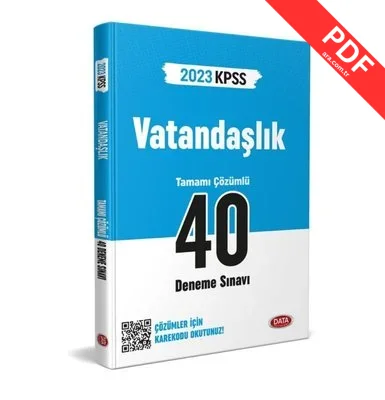 2023 KPSS Vatandaşlık Tamamı Çözümlü 40 Deneme Sınavı kitap kapağı