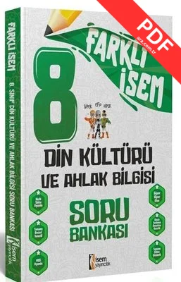 2024 8.Sınıf Din Kültürü ve Ahlak Bilgisi Farklı İsem Soru Bankası kitap kapağı