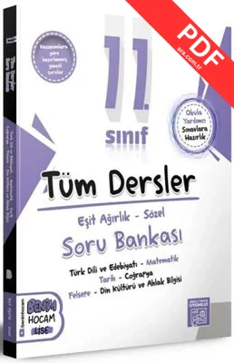 2024 11. Sınıf Eşit Ağırlık - Sözel Tüm Dersler Soru Bankası kitap kapağı