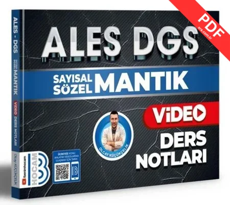 2024 ALES DGS Sayısal Sözel Mantık Video Ders Notları kitap kapağı