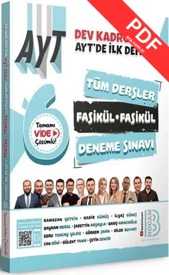 2024 AYT Tüm Dersler Fasikül Fasikül 6 Deneme Sınavı kitap kapağı