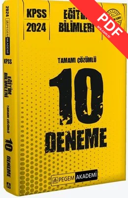 2024 KPSS Eğitim Bilimleri Tamamı Çözümlü 10 Deneme kitap kapağı