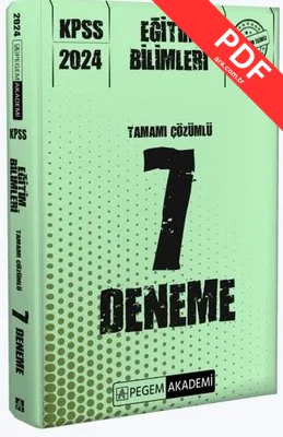 2024 KPSS Eğitim Bilimleri Tamamı Çözümlü 7 Deneme kitap kapağı