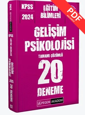 2024 KPSS Eğitim Bilimleri Gelişim Psikolojisi 20 Deneme kitap kapağı