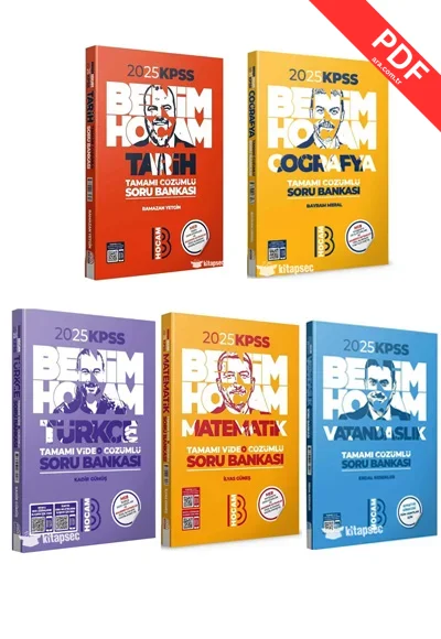 2024 KPSS Genel Kültür Genel Yetenek Tamamı Video Çözümlü Soru Bankası Benim Hocam Yayınları kitap kapağı
