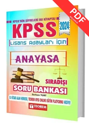 2024 KPSS Lisans Anayasa Sıradışı Soru Bankası kitap kapağı
