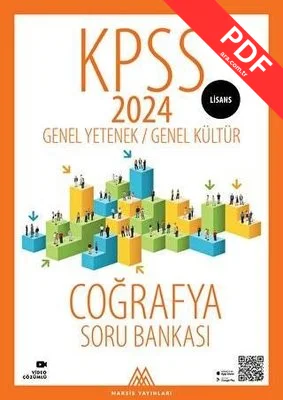 2024 KPSS Lisans GYGK Coğrafya Soru Bankası kitap kapağı