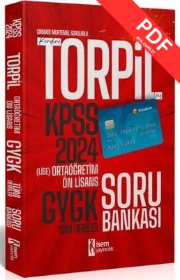 2024 KPSS Torpil Lise Ortaöğretim Ön Lisans GYGK Tek Kitap Soru Bankası kitap kapağı