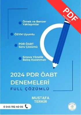 2024 PDR ÖABT Denemeleri Full Çözümlü kitap kapağı