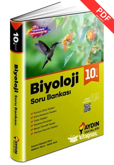 2025 10. Sınıf Biyoloji Soru Bankası Aydın Yayınları kitap kapağı