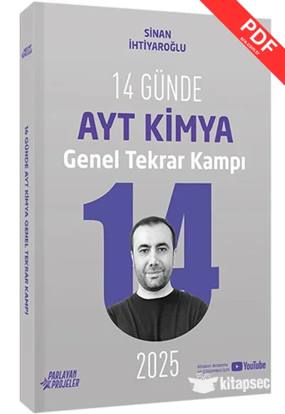 2025 14 Günde AYT Kimya Genel Tekrar Kampı Video Ders Takip Kitabı Sinan İhtiyaroğlu Parlayan Projeler kitap kapağı