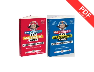 2025 55 Günde TYT Matematik Kampı Video Ders Kitabı - 80 Günde AYT Matematik Kampı Video Ders Kitabı Seti Bıyıklı Matematik Yayınları kitap kapağı