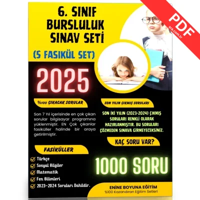 2025 6. Sınıf Bursluluk Sınav Seti (6 Fasikül Kitap) kitap kapağı