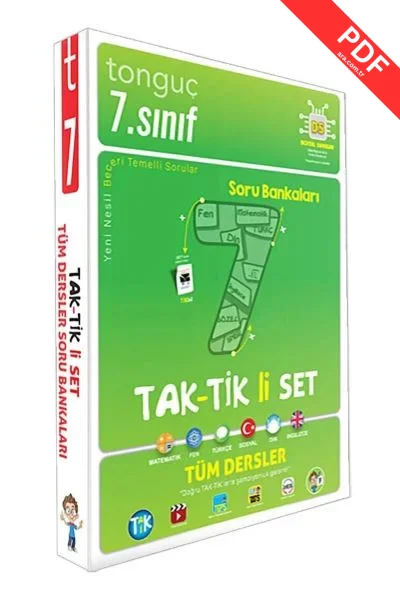 2025 7. Sınıf Taktikli Tüm Dersler Soru Bankası Seti Tonguç Akademi kitap kapağı