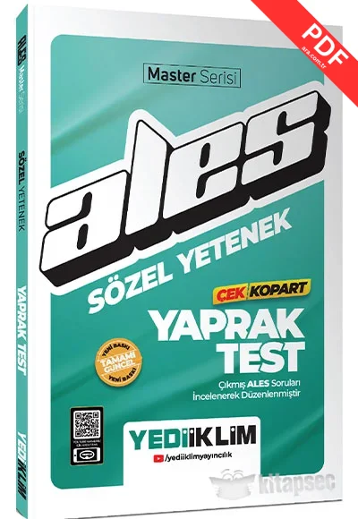 2025 Ales Sayısal Yetenek Çek Kopart Yaprak Test Yediiklim Yayınları kitap kapağı