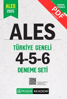 2025 ALES Tamamı Çözümlü Türkiye Geneli 4 - 5 - 6 (3'lü Deneme Seti) kitap kapağı
