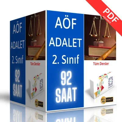 2025 AÖF Adalet Önlisans 2. Sınıf Görüntülü Eğitim Seti kitap kapağı