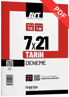 2025 AYT Tarih 7 Deneme Tamamı Video Çözümlü kitap kapağı