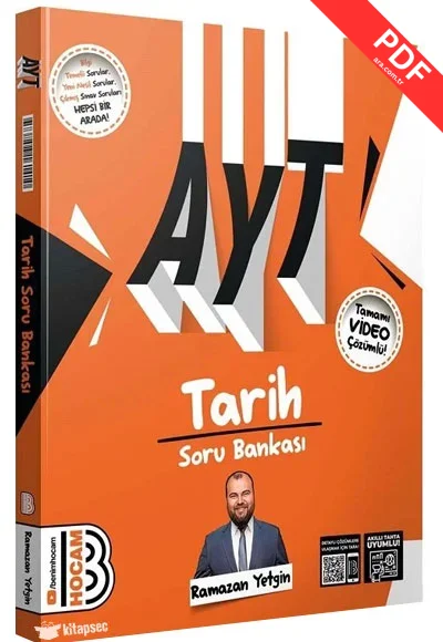 2025 AYT Tarih Tamamı Video Çözümlü Soru Bankası Benim Hocam Yayınları GÜNCEL BASKI kitap kapağı