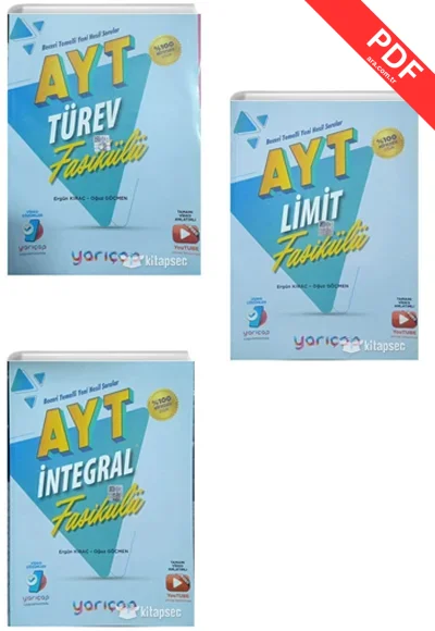 2025 Ayt Türev - Limit-  İntegral Fasiküllü Soru Bankaları Seti Yarı Çap Yayınları kitap kapağı