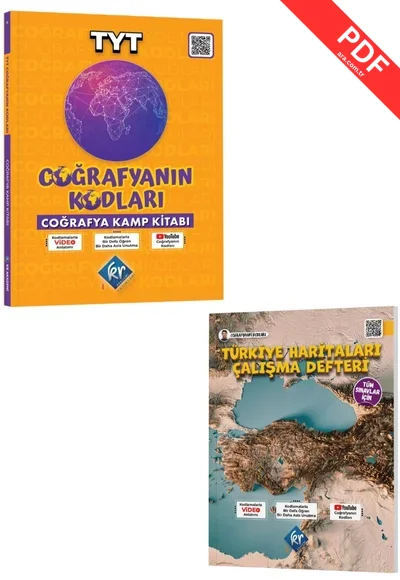 2025 Coğrafyanın Kodları TYT Coğrafya Kamp Kitabı ve Coğrafyanın Kodları Dünya Haritaları Çalışma Defteri ve Soru Bankası Seti Kalem Hediyeli kitap kapağı
