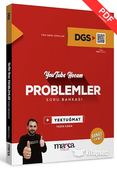 2025 DGS Youtube Hocam Yektugmat Problemler Soru Bankası Marka Yayınları kitap kapağı