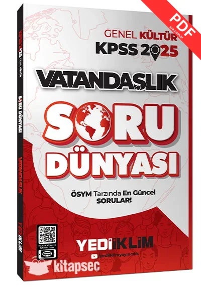 2025 Genel Kültür Vatandaşlık Soru Dünyası Yediiklim Yayınları kitap kapağı