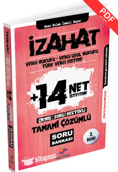 2025 İZAHAT Vergi, Usul Hukuku, Türk Vergi Sistemi +14 Net İsteyene Soru Bankası Çözümlü Dizgi Kitap Yayınları kitap kapağı