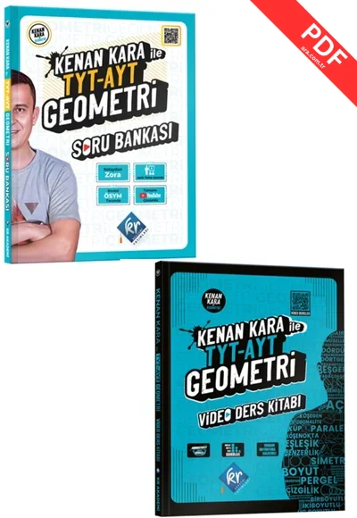 2025 Kenan Kara ile TYT-AYT Geometri Video Ders Kitabı - Kenan Kara ile TYT-AYT Geometri Soru Bankası Seti KR Akademi Yayınları kitap kapağı