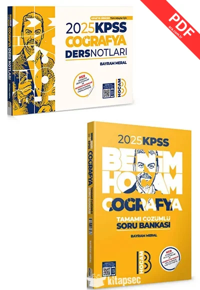 2025 KPSS Coğrafya Ders Notları ve Soru Bankası Seti Benim Hocam Yayınları kitap kapağı