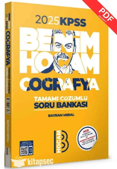 2025 KPSS Coğrafya Tamamı Çözümlü Soru Bankası Benim Hocam Yayınları kitap kapağı