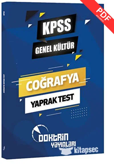 2025 KPSS Coğrafya Yaprak Test Doktrin Yayınları kitap kapağı