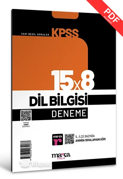 2025 KPSS Dil Bilgisi Konu Özetli Yeni Nesil Soru Bankası Tamamı Video Çözümlü Marka Yayınları kitap kapağı