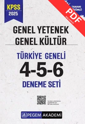 2025 KPSS Genel Yetenek Genel Kültür Tamamı Çözümlü Türkiye Geneli 4 - 5 - 6 (3'lü Deneme Seti) kitap kapağı