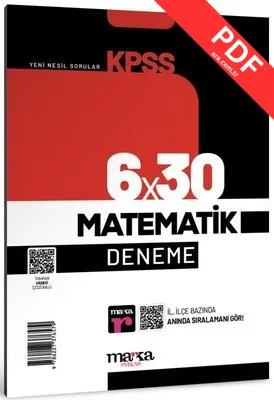 2025 KPSS Matematik 6x30 Deneme Tamamı Video Çözümlü kitap kapağı